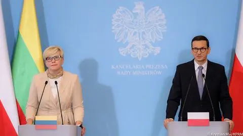 Premier Mateusz Morawiecki i premier Litwy Ingrida Szimonyte