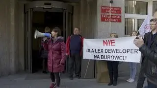Protest przed siedzibą Rady Miasta Katowice