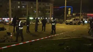 Policja na miejscu zdarzenia 