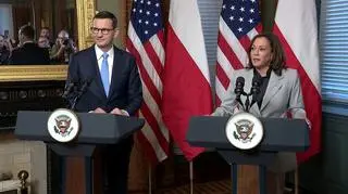 Mateusz Morawiecki i Kamala Harris