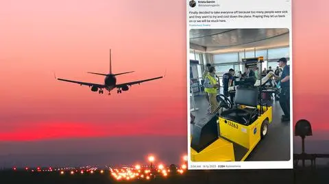 Samolot się nagrzał, nie było klimatyzacji. Ludzie tracili przytomność