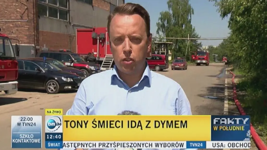 Zgierz: pożar składowiska odpadów