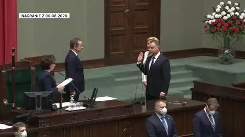 Prezydent Andrzej Duda w sierpniu 2020 roku został zaprzysiężony na drugą kadencję 
