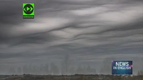 Beautiful asperitas clouds caught on camera in southeastern Poland