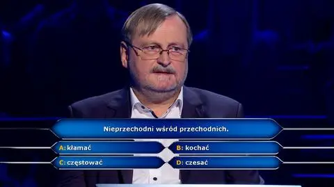 Pytanie w "Milionerach" o coś nieprzechodniego wśród przechodnich