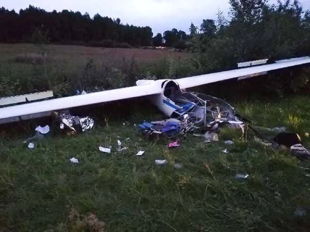 Pilot szybowca jest w ciężkim stanie