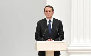 Siergiej Naryszkin w czasie wystąpienia 