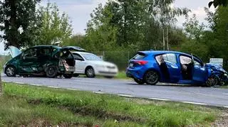 Wypadek w miejscowości Strzyże w okolicach Pułtuska