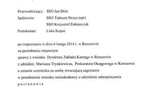 Postanowienie Sądu Okręgowego w Rzeszowie w sprawie Mariusz Trynkiewicza