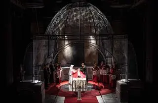 Sztuka "Śmierć Jana Pawła II" w reżyserii Jakuba Skrzywanka