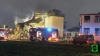 Wybuch w domu w miejscowości Sędziniec