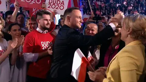 Bartosz Sokołowski na konwencji Andrzeja Dudy