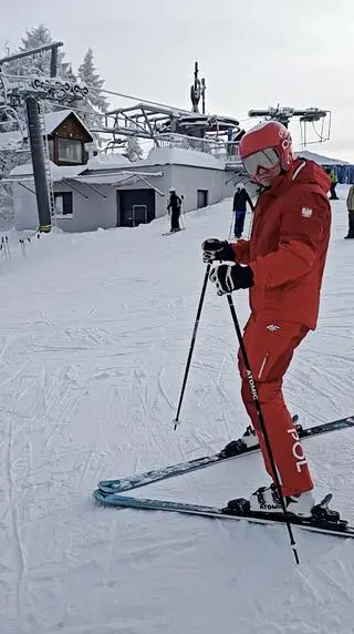 Andrzej Duda na nartach w Kluszkowcach