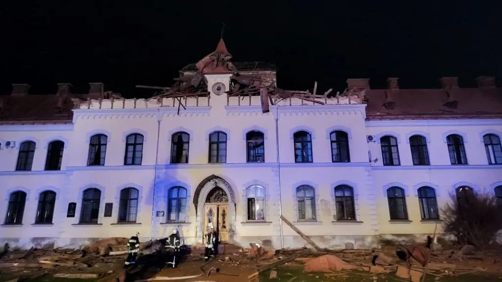 Lwów po ataku dronów 