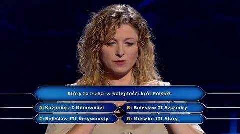 Król Polski w pytaniu z "Milionerów" za 75 tysięcy złotych