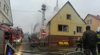 Pożar wybuchł w centrum miasta