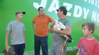 Bociana uratowali mieszkańcy