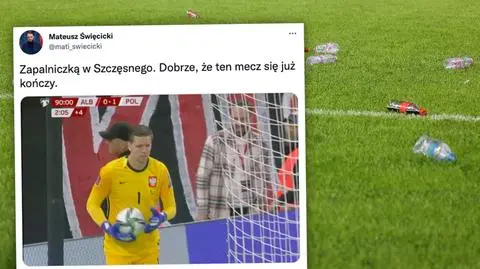 Szczęsny trafiony zapalniczką. Nie dał się sprowokować