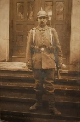 Kartka pocztowa wysłana przez Władysława Łanieckiego 17 marca 1915 roku do siostry Leokadii
