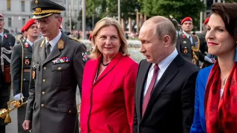 Putin spotkał się z Kneissl w Austrii w czerwcu 2018 roku