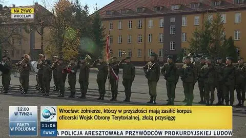 Żołnierze, którzy zasilą korpus oficerski WOT, złożą przysięgę 