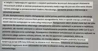 Aktualnie czytasz: Kontrola finansowania szpitala na Narodowym. "Ogromne środki kierowane są na działania pozorne"