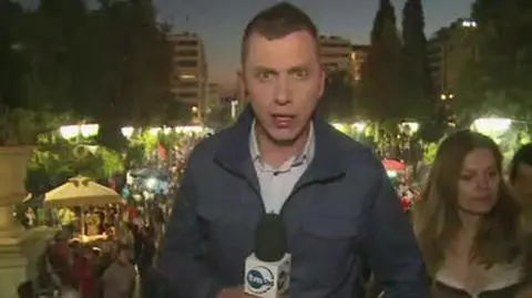 Grecy zbierają się na placu Syntagma by świętować wybór nie