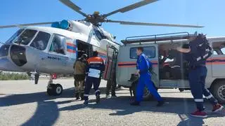 W poszukiwaniu An-2 uczestniczył śmigłowiec Mi-8. Zdjęcie z 23 czerwca  