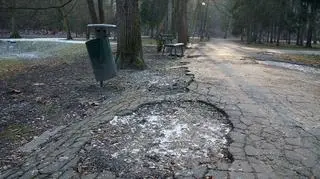 Park Bednarskiego w Krakowie przed remontem