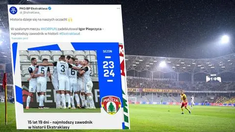 Rekord ekstraklasy padł po 54 latach. Historyczny debiut nastolatka