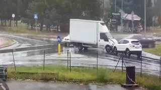 Wypadek na skrzyżowaniu w Kłodzku