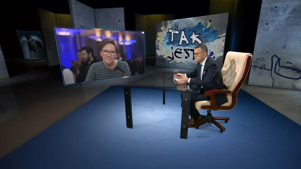 Ewa Kopacz w "Tak jest" na antenie TVN24