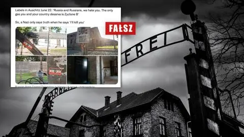 Naklejki o "cyklonie B dla Rosjan" na terenie Auschwitz-Birkenau? "Prymitywna propaganda"