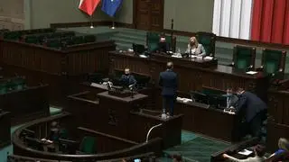 Wymiana zdań między przewodniczącym klubu KO a wicemarszałek Sejmu