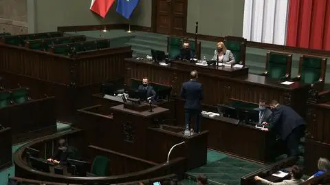 Wymiana zdań między przewodniczącym klubu KO a wicemarszałek Sejmu