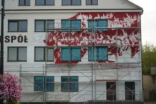 Tak mural wyglądał w czwartek (5 października) rano 