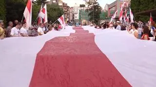 Marsz solidarności z Białorusią przeszedł ulicami Białegostoku