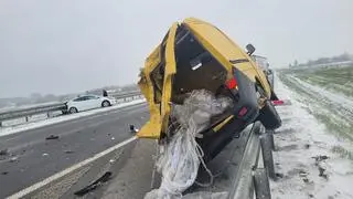 Karambol na autostradzie A4 na Podkarpaciu