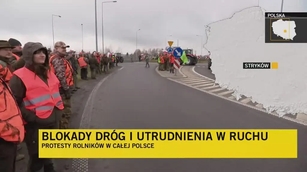 Protest rolników Strykowie (woj