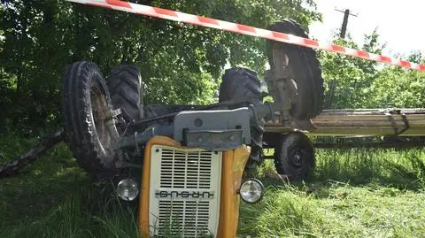 Kierowca zginął przygnieciony ciągnikiem