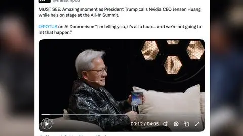Jensen Huang podczas All-In Summit