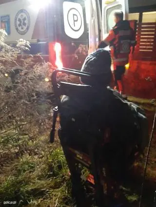 Mężczyzna trafił do szpitala