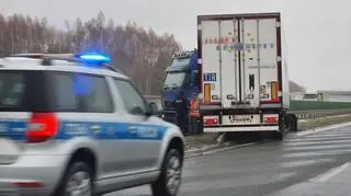 Gołoledź na autostradzie A2