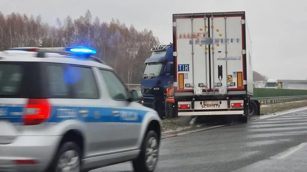 Gołoledź na autostradzie A2