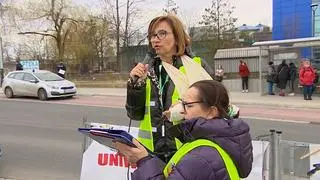 Protest pielęgniarek i położnych Szpitala Uniwersyteckiego w Krakowie