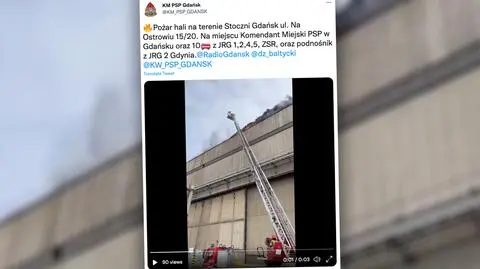 Pożar hali w stoczni, ewakuowano kilkaset osób