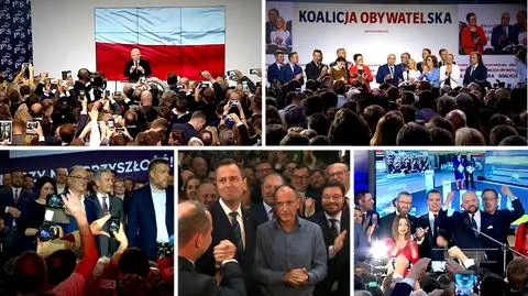 W PiS ostrożna radość, w KO rozczarowanie, w PSL ulga. Tak wyglądał wieczór wyborczy