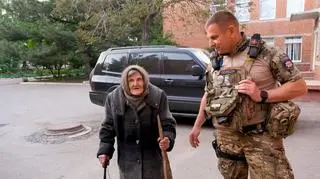 98-letnia Lidia Stepaniwna uciekła z częściowo okupowanej przez Rosjan miejscowości Oczeretyne