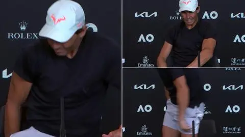 Nadal cierpiał w trakcie konferencji prasowej. Musiał wyjść