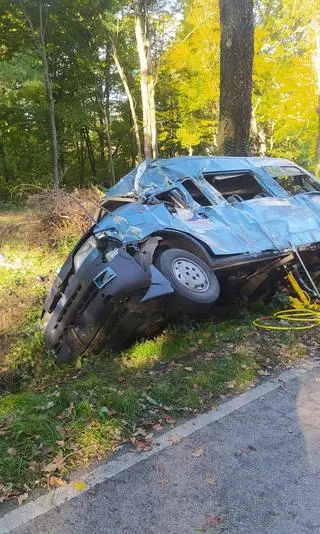 Bus przewoził niepełnosprawne osoby i ich opiekunkę